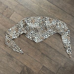 Leopard Bandeau tie back top